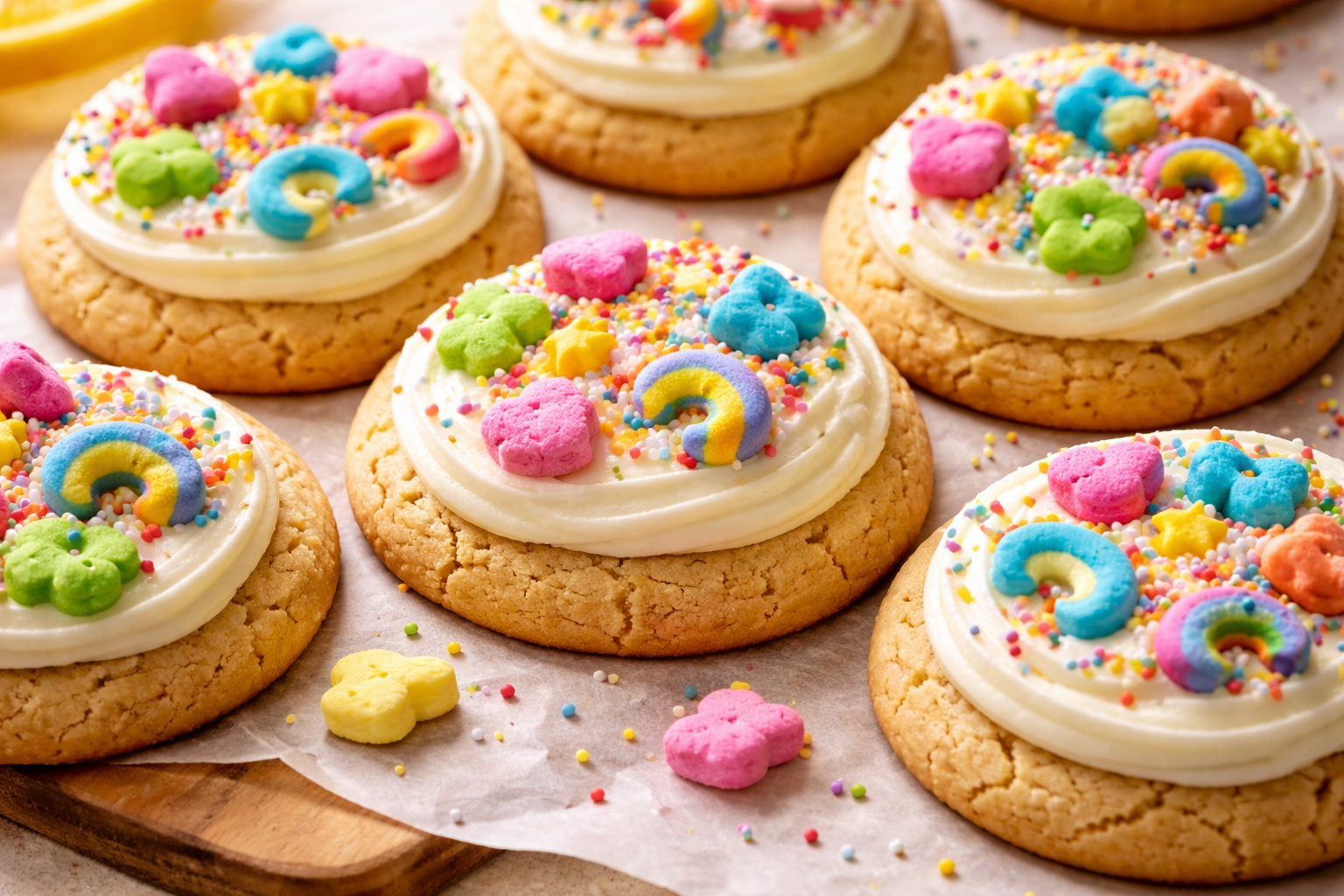 Lucky Charms Sugar Cookies recipe card image