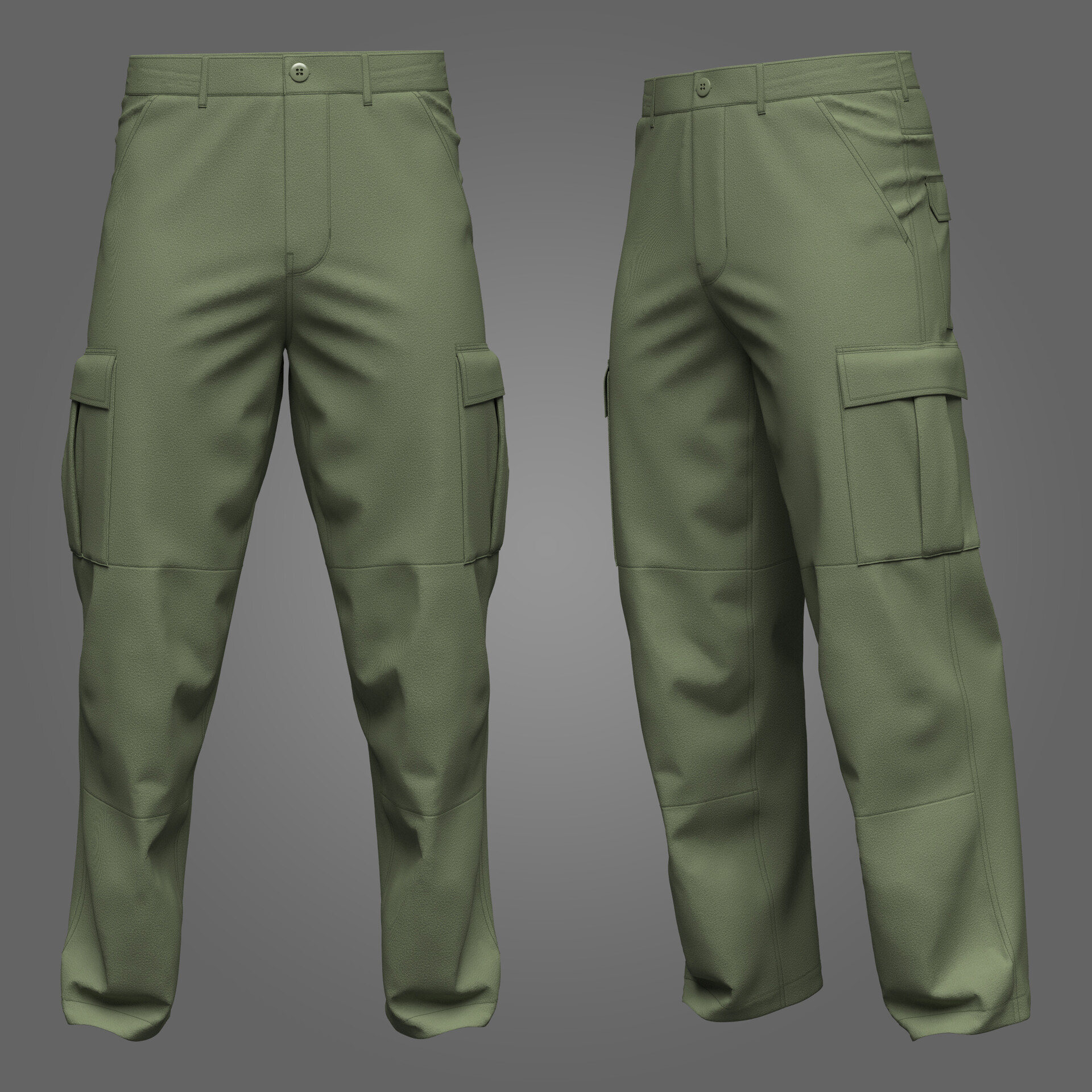 3D Male Cargo Pant Model