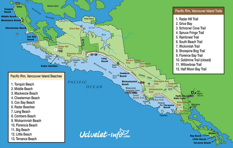 Ucluelet & Tofino beach map 5