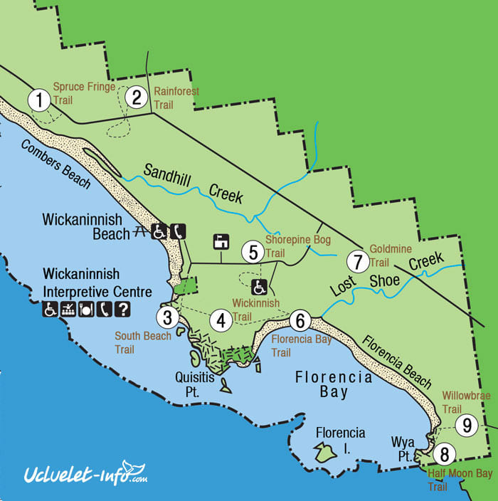 Ucluelet & Tofino beach map 3