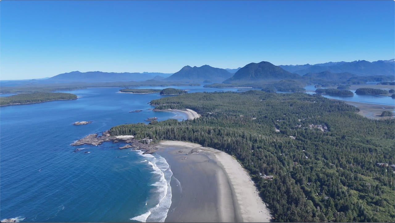 The west coast shoreline the ocean view condos look over