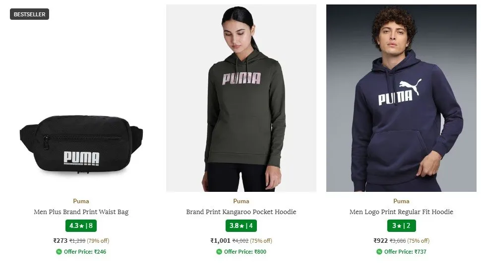 Ajio | Upto 80% Off On Puma Clothing