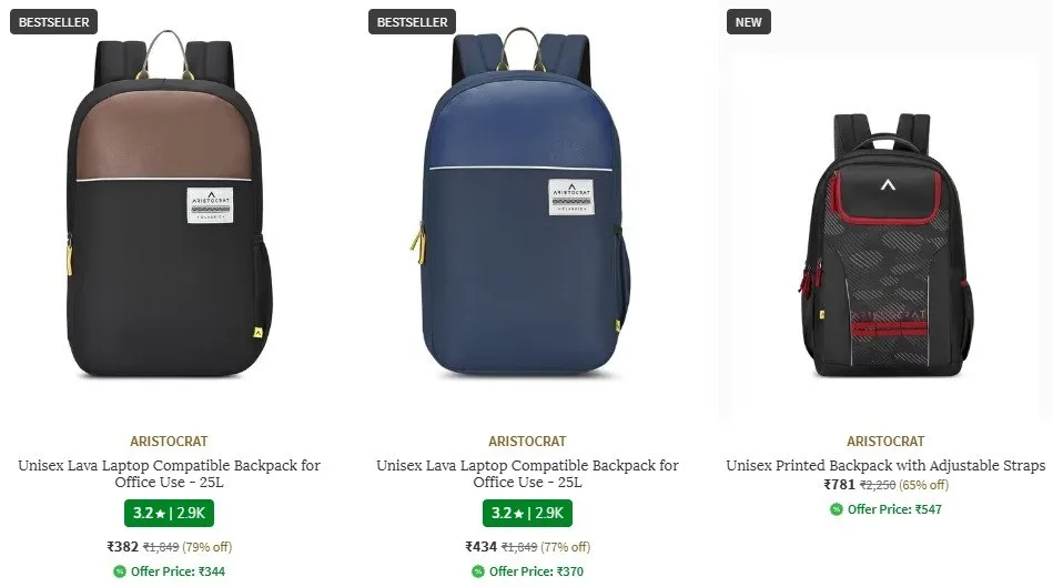 Ajio | Upto 80% Off On Aristocrat Bags