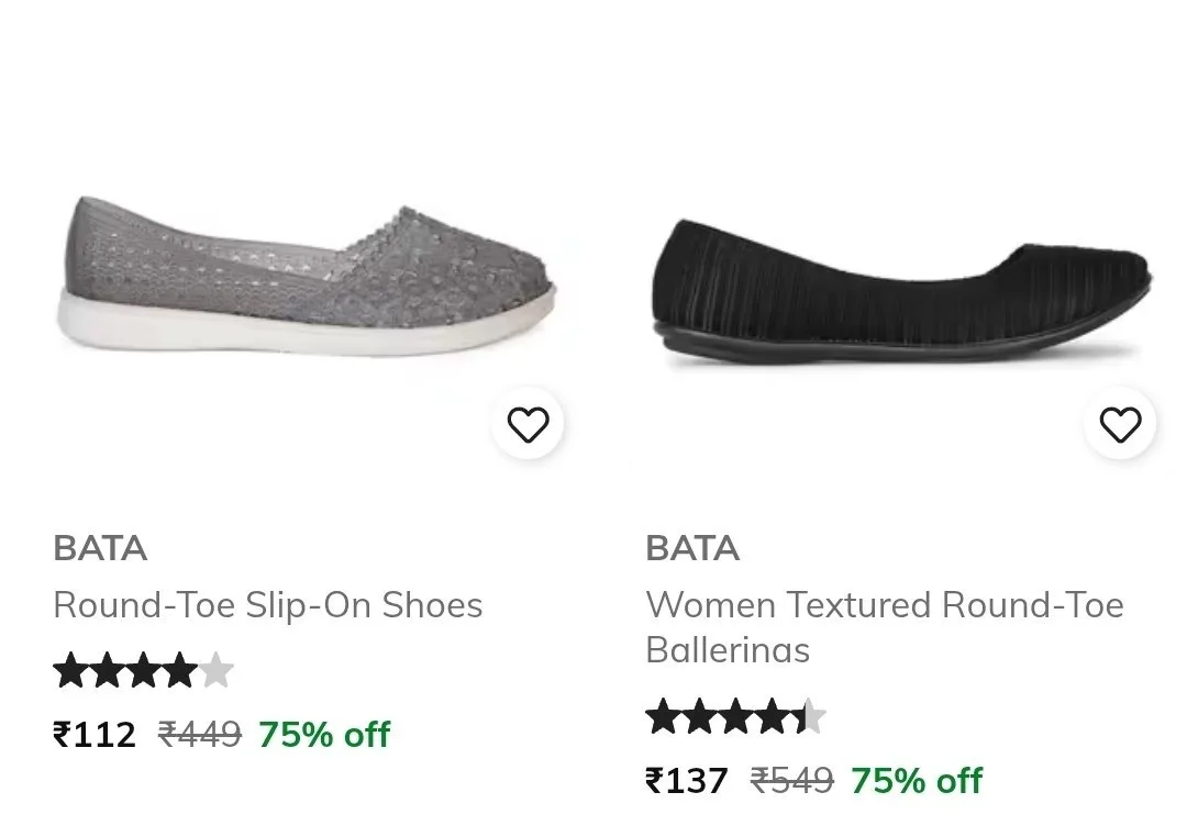 Ajio : Upto 70% Off : Bata Women's Footwear