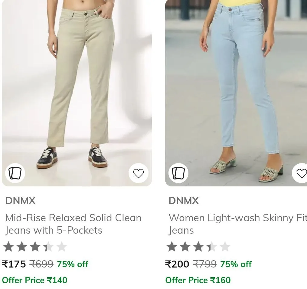AJIO Loot : Jeans Starts @200.
