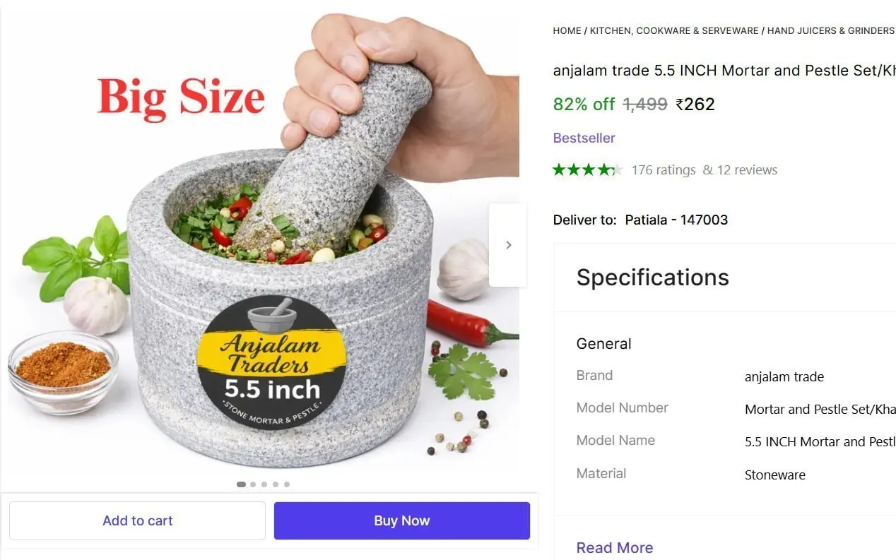 Stoneware Masher @ ₹262