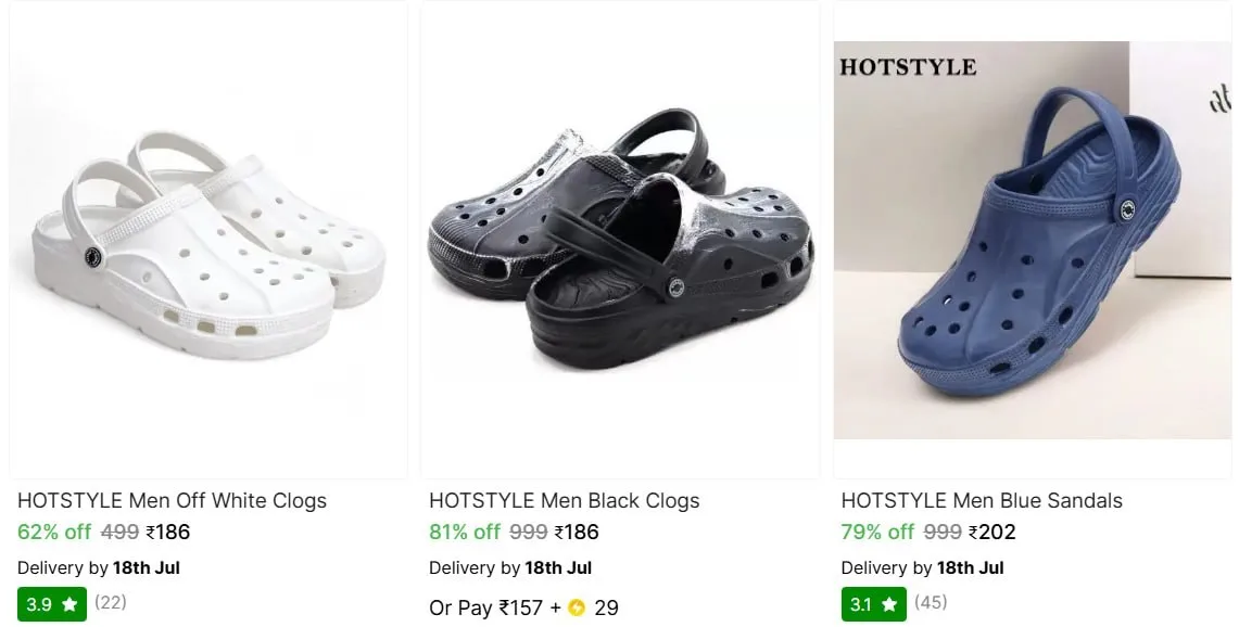 Hotstyle Footwears From ₹186