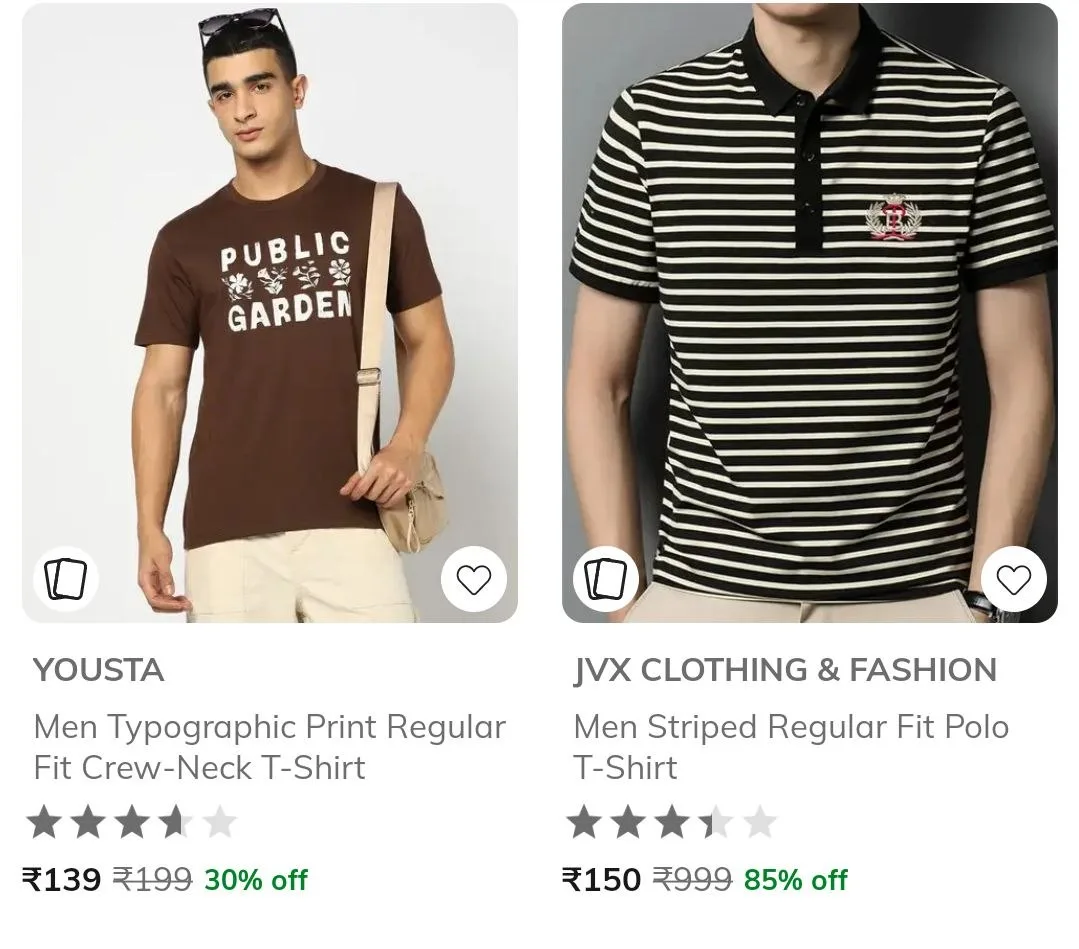 Combo Deal – AJIO Loot  Men Polo Tshirts Starts at 150. Women, AJIO Loot  Men Polo Tshirts Starts at 150. Men, AJIO Loot  Men Polo Tshirts Starts at 150. Boys, AJIO Loot  Men Polo Tshirts Starts at 150. Girls & 1 more