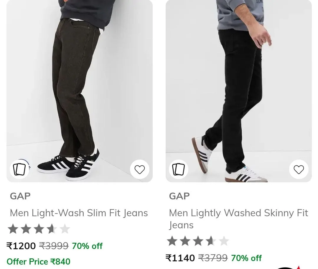 Ajio | Upto 70% off on Gap Premium Clothing