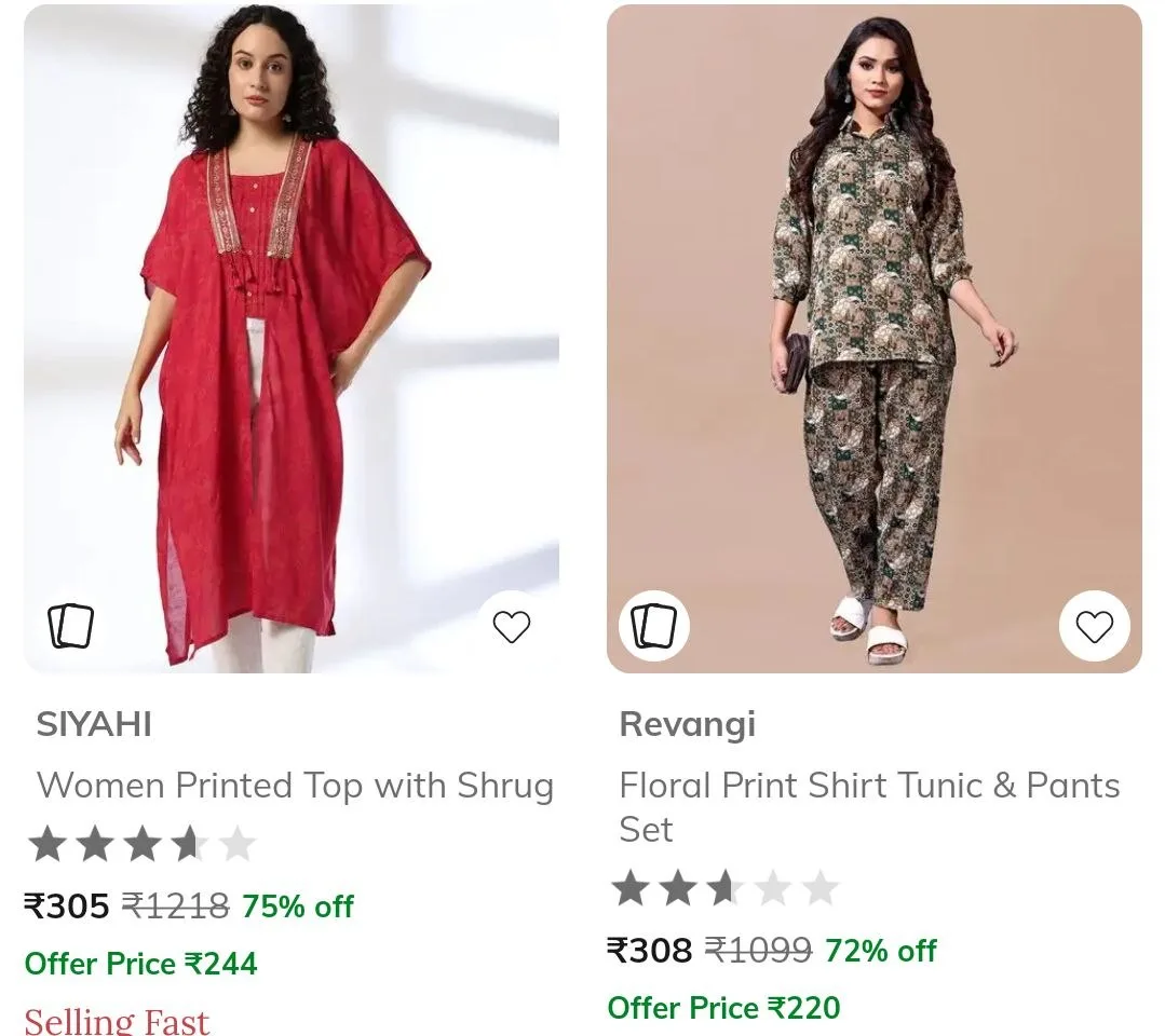 Ajio | Upto 75% Off on Co-Ord Sets Starting @ just ₹305