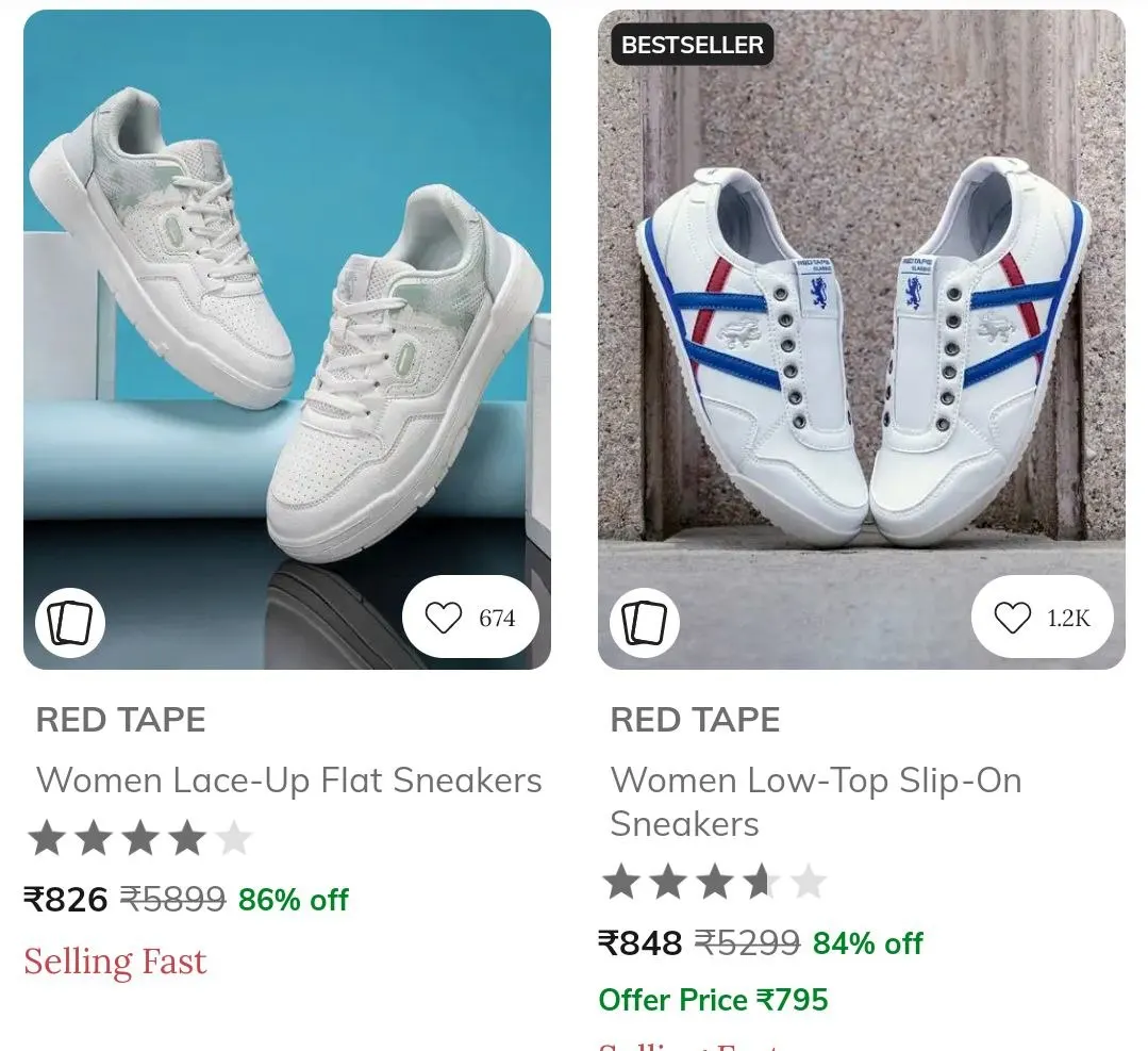 Ajio | Red Tape Shoes at Upto 86% Discount