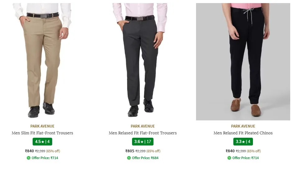 Combo Deal – Shirts, Trousers, Tshirts, Jeans & 1 more