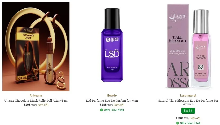 Ajio | Upto 64% Off on Perfumes Starting @ 108