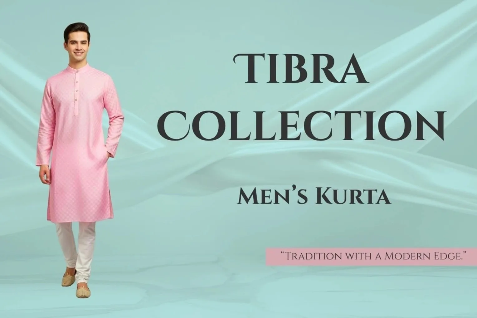Men's Solid Straight Kurta (Pink) @ ₹279