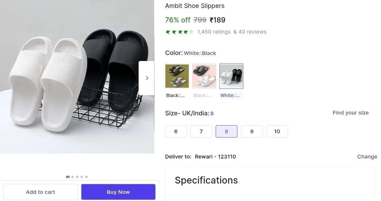 Set of 2 Sliders at ₹189
