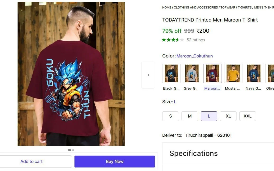 Printed Men's T-Shirt @ ₹200