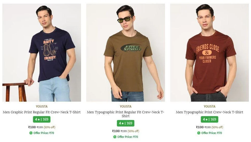 Combo Deal – AJIO Loot  Men Polo Tshirts Starts at 100. Women, AJIO Loot  Men Polo Tshirts Starts at 100. Men, AJIO Loot  Men Polo Tshirts Starts at 100. Boys, AJIO Loot  Men Polo Tshirts Starts at 100. Girls & 1 more