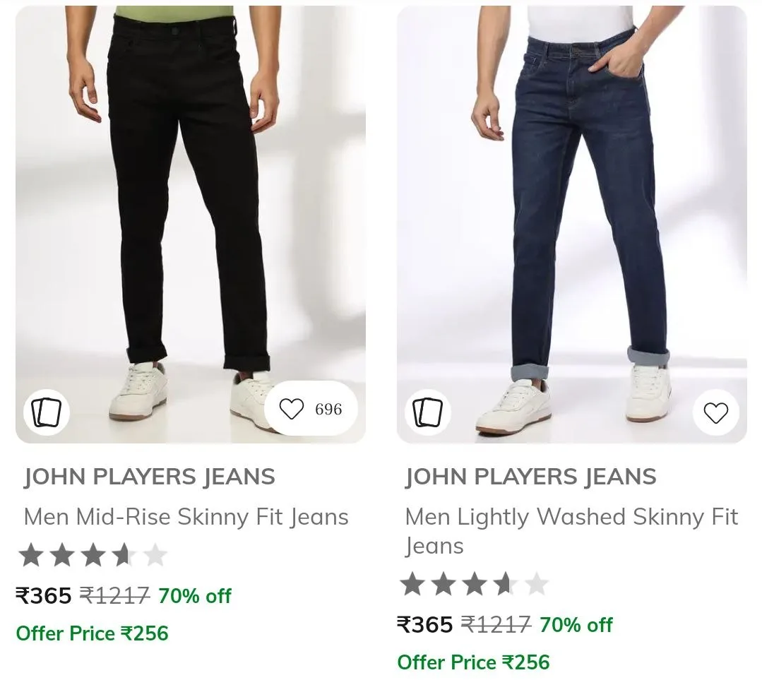 Ajio | Men's John Players Jeans Starts At Rs.365