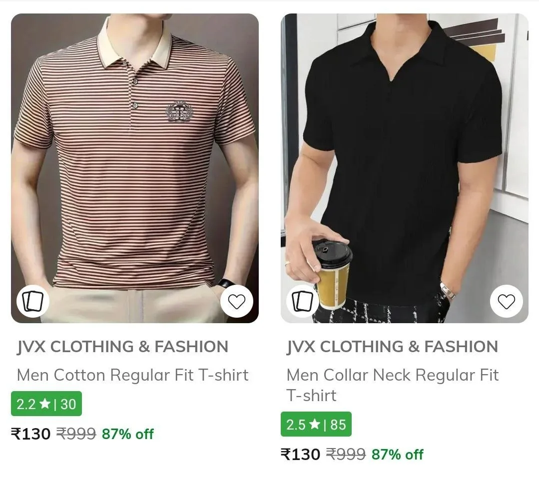 Ajio : Men's Polo T-shirt From @130