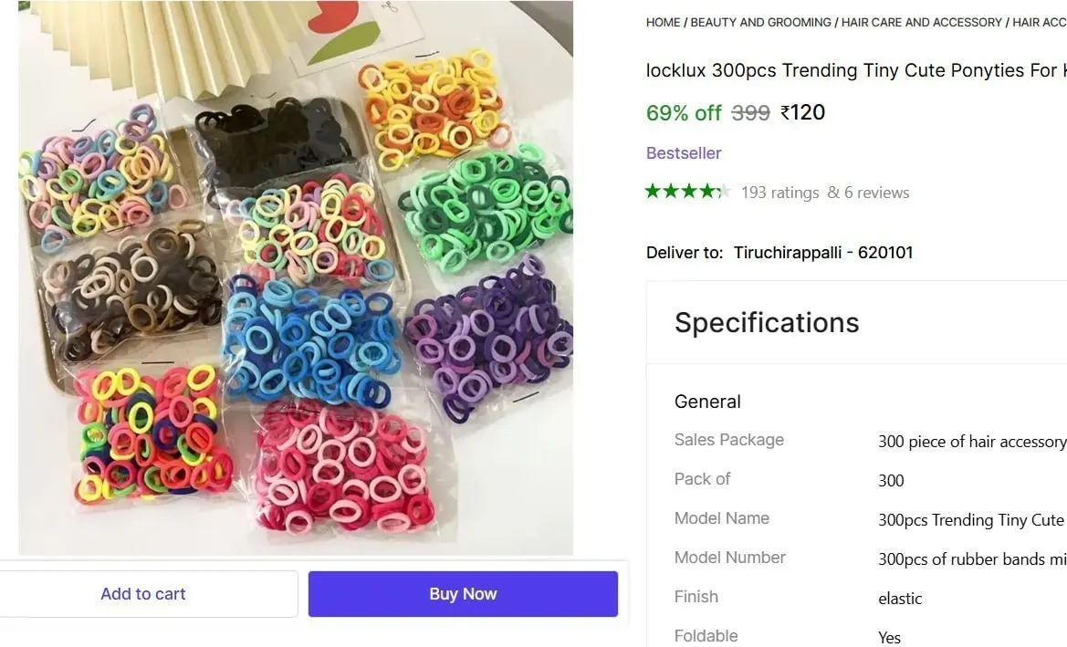 300 Pcs Of Rubber Bands @ ₹120