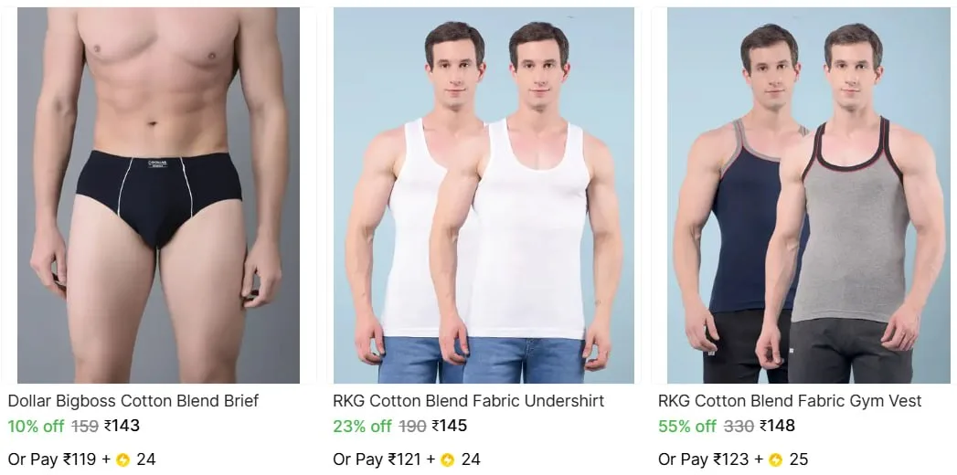 Dollar Innerwear From ₹143