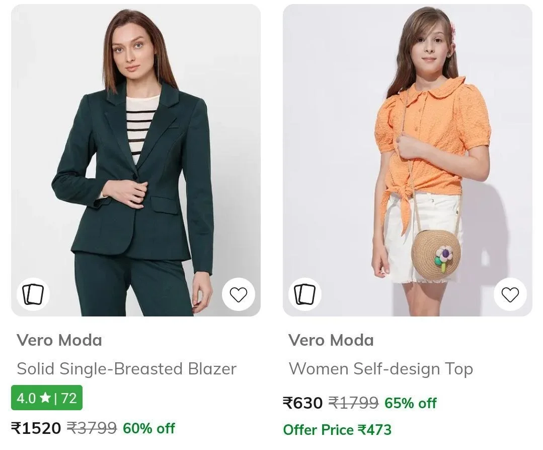 Ajio | Vero Moda & Only Min 60% off