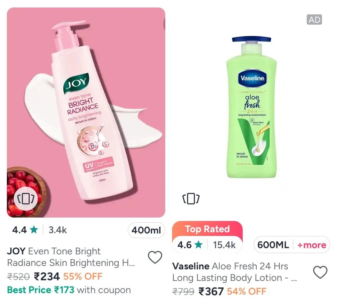 Myntra : 50-65% Off On Branded Body Lotions.