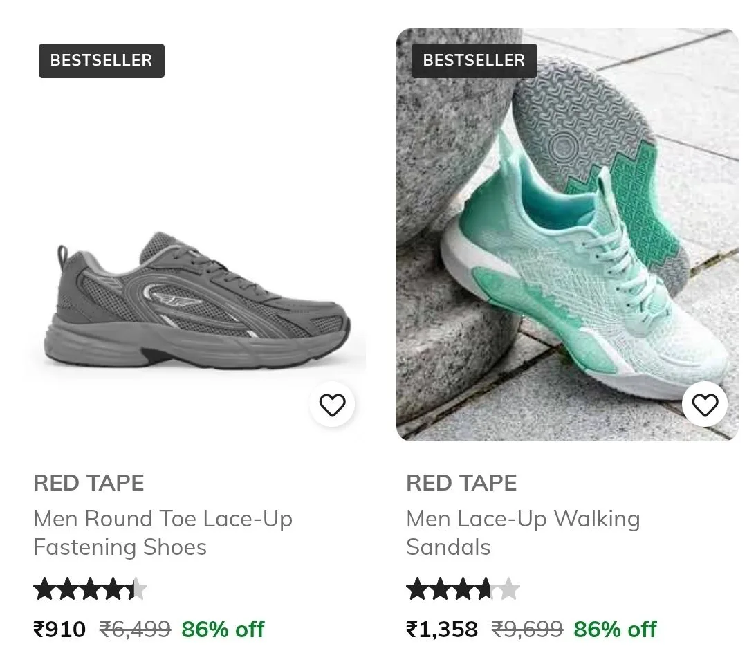 Combo Deal – Upto 90% Off  Red Tape Clothing Men's, Upto 90% Off  Red Tape Clothing Women's, Upto 90% Off  Red Tape Clothing Kids