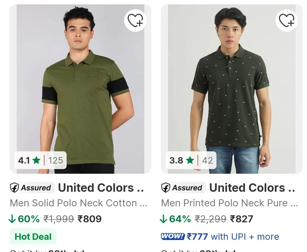 Flipkart Loot : Upto 69% Off On UCB Men's Polo T-Shirt.