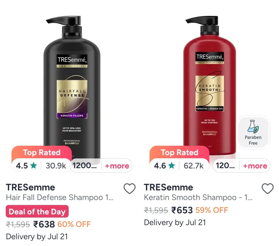 Combo Deal – Myntra  Upto 65% Off On Hair Care. Dove, Myntra  Upto 65% Off On Hair Care. Tresemme, Myntra  Upto 65% Off On Hair Care. LOreal Paris, Myntra  Upto 65% Off On Hair Care. Pantene & 3 more