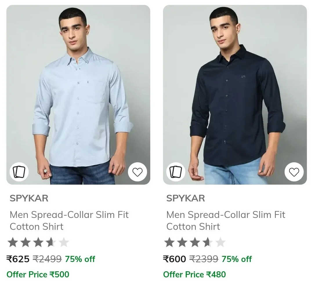 Combo Deal – Ajio Loot  Upto 75% Off On Spykar Clothing. Men's, Ajio Loot  Upto 75% Off On Spykar Clothing. Women's, Ajio Loot  Upto 75% Off On Spykar Clothing. Men's, Ajio Loot  Upto 75% Off On Spykar Clothing. Women's