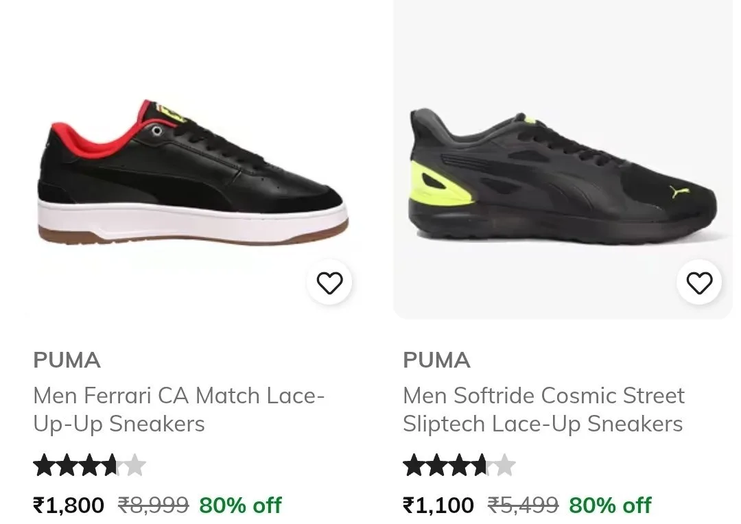 Flat 80% Off : Puma