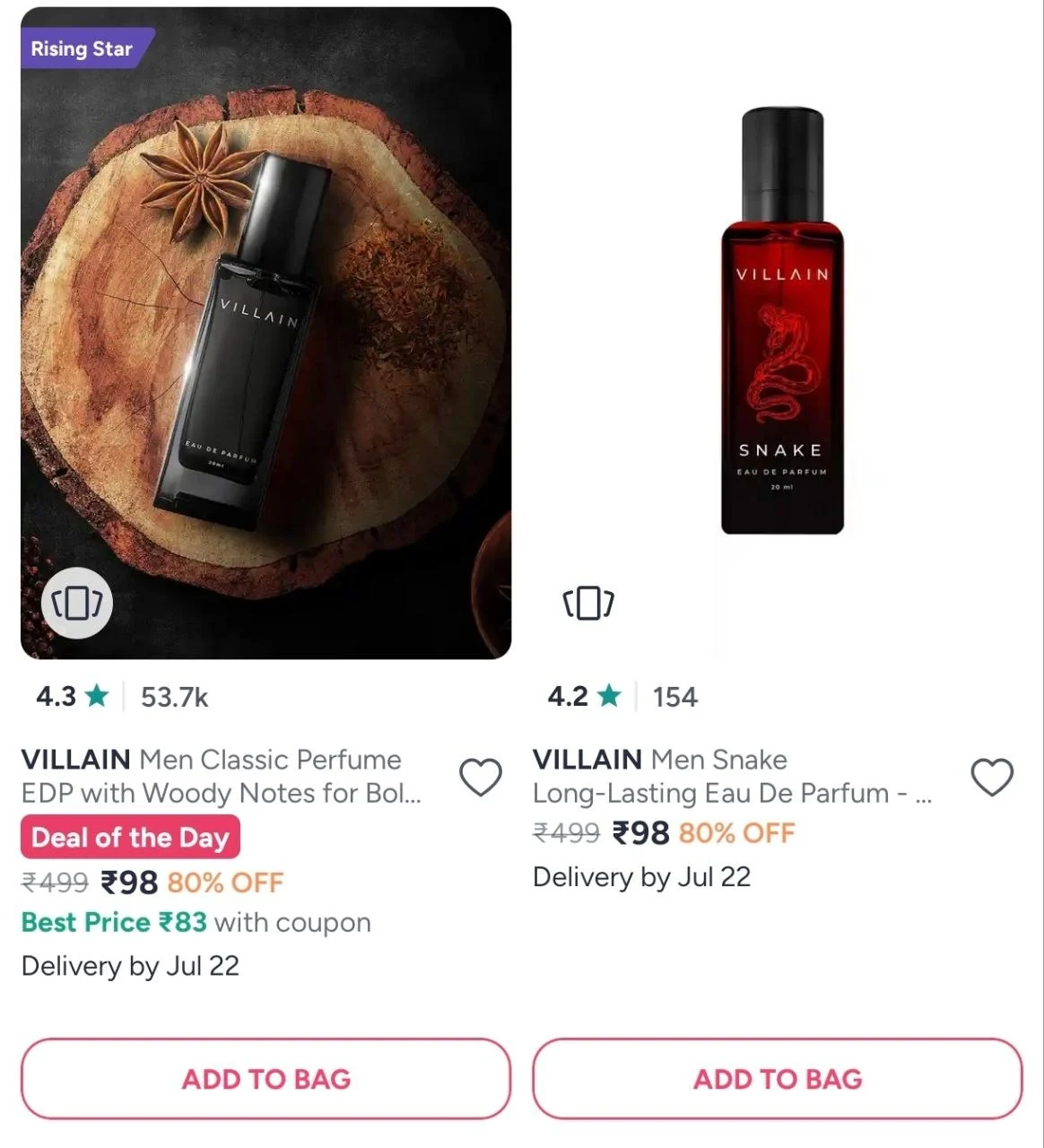 Villain Personal Care Products Starts @98