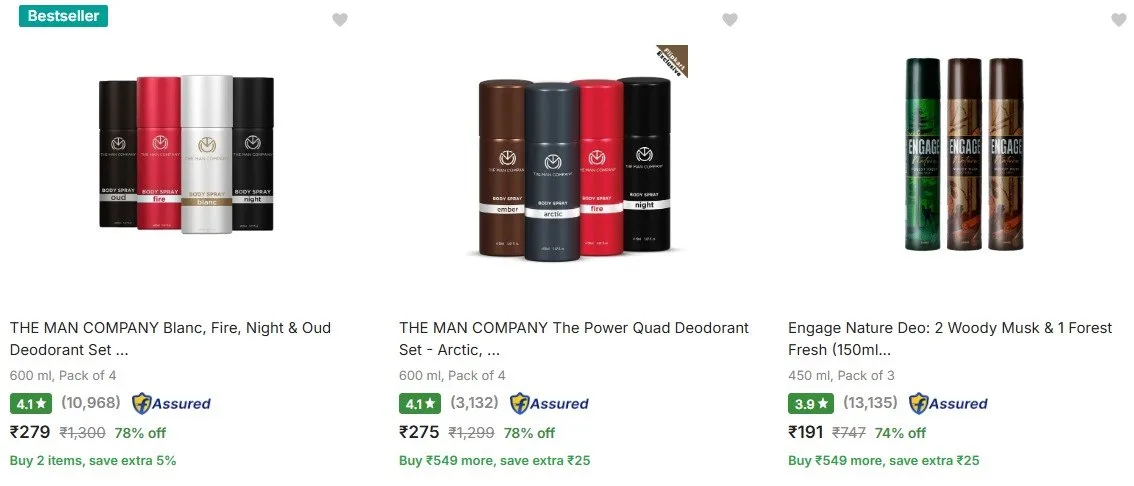 **Flipkart | Deo Upto 78% off **