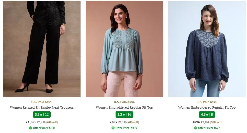 Combo Deal – AJIO Loot  Upto 70% Off On USPA Clothing. Men’s, AJIO Loot  Upto 70% Off On USPA Clothing. Women’s, AJIO Loot  Upto 70% Off On USPA Clothing. Boys, AJIO Loot  Upto 70% Off On USPA Clothing. Girls