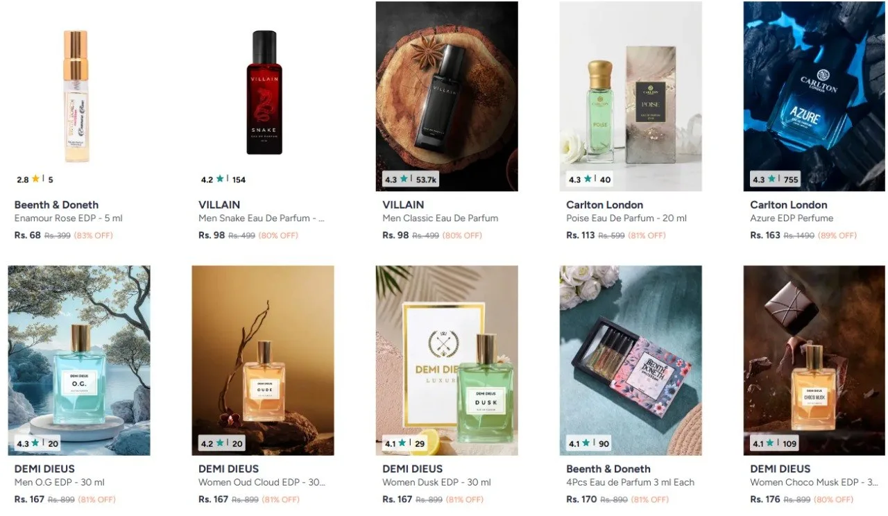 Myntra | UPTO 833% Off on Branded Perfumes Starting @₹68🔥🔥🔥🔥
