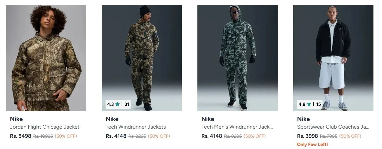 Upto 50% Off On Nike Clothing.