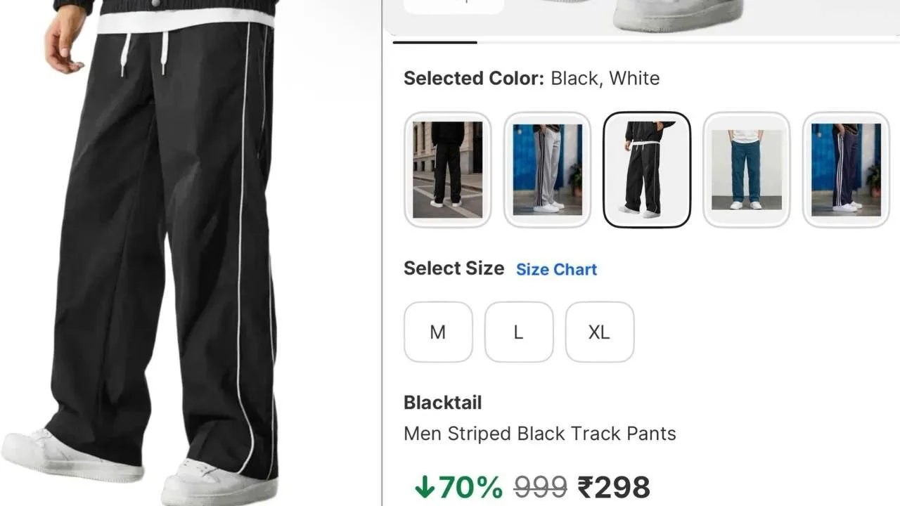 Flipkart | Mens' High Quality Black Trackpant @ 298✅📈