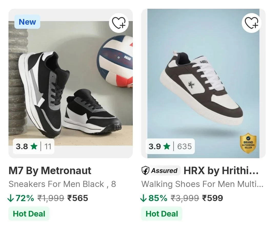 Flipkart | 👟 HRX Shoes — Starting ₹565 🏃‍♂️