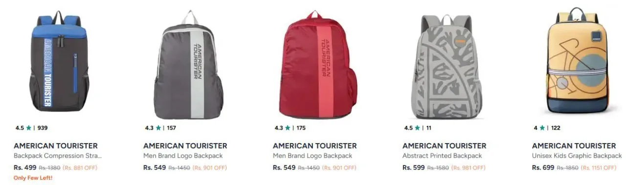 FROM 499/-🔥🔥 AMERICAN TOURISTER BACKPACKS