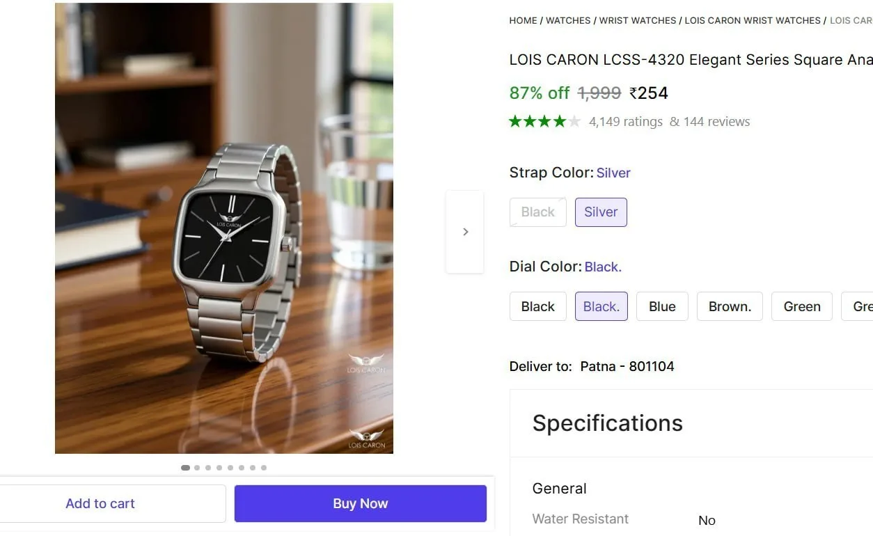 Analog Watch  - For Men @ ₹254