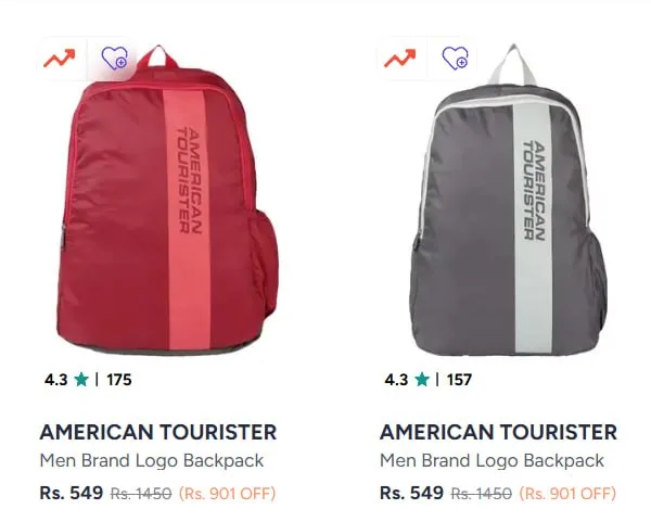 **Myntra | American Tourister Backpacks Starting at ₹549**