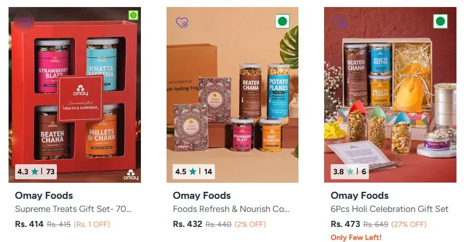 **Myntra | Omay foods Gourmet assorted gifts starting at 415/-**