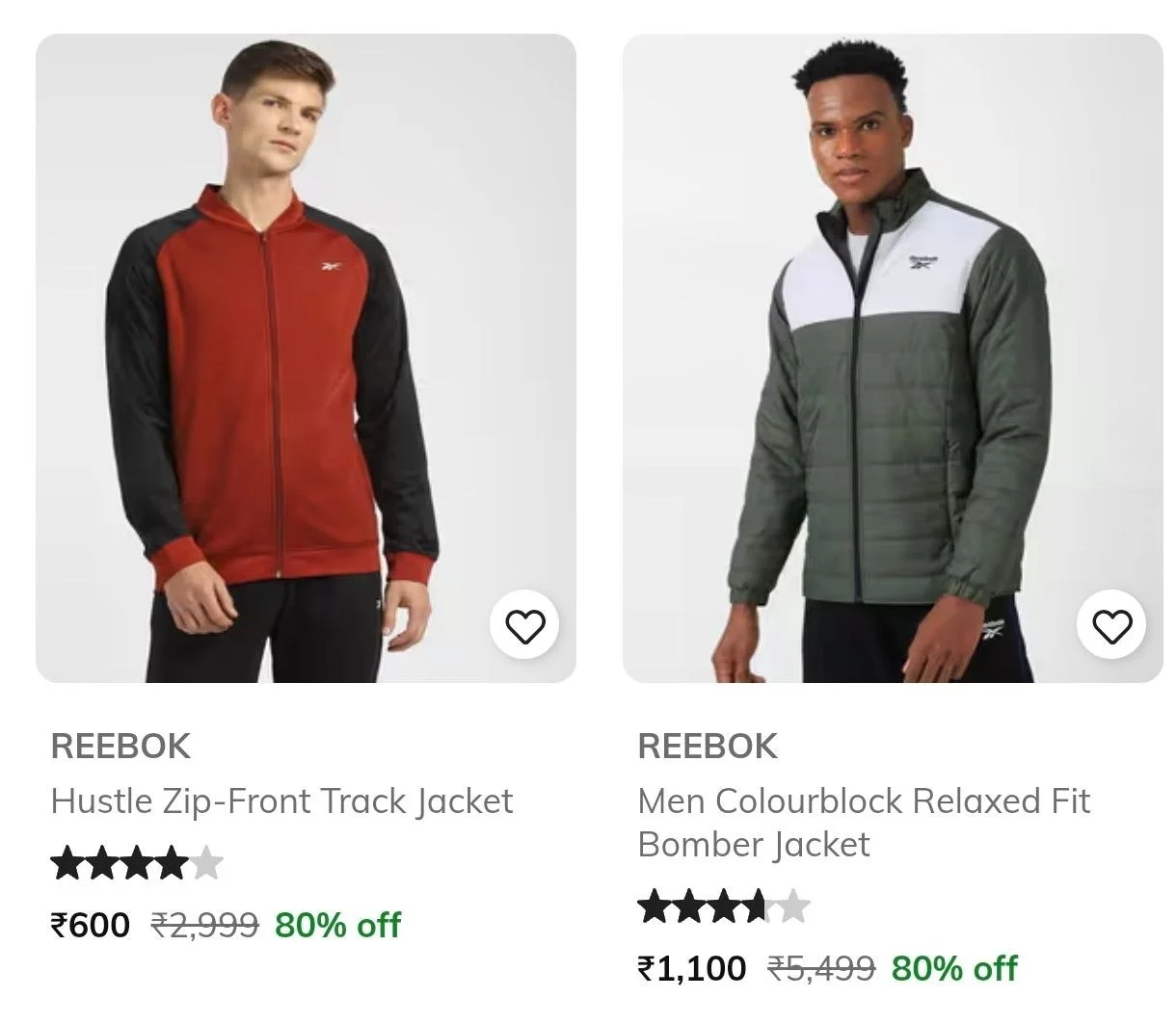 Upto 80% Off Reebok Clothing