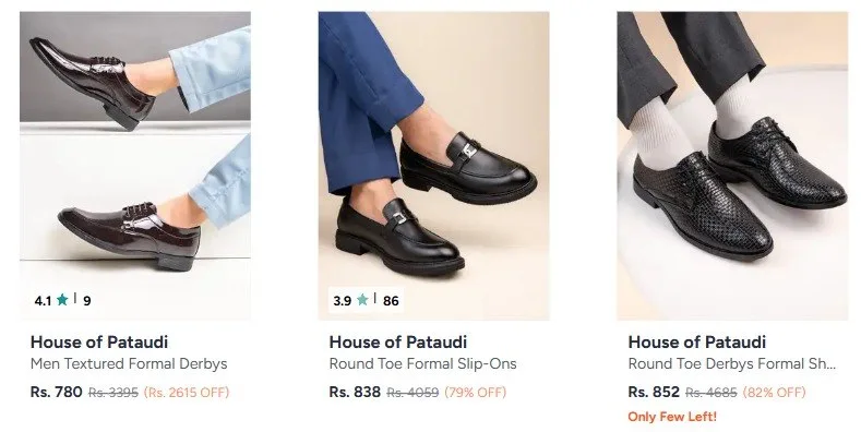 Myntra | Upto 82% Off on Branded Formal Shoes For men Starts At Rs.780