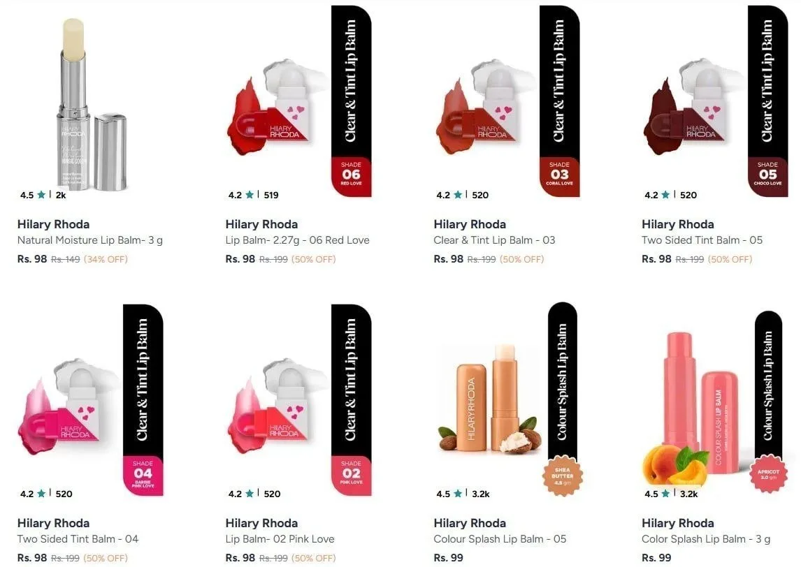 Hilory Hooda Lip Balm @ ₹98