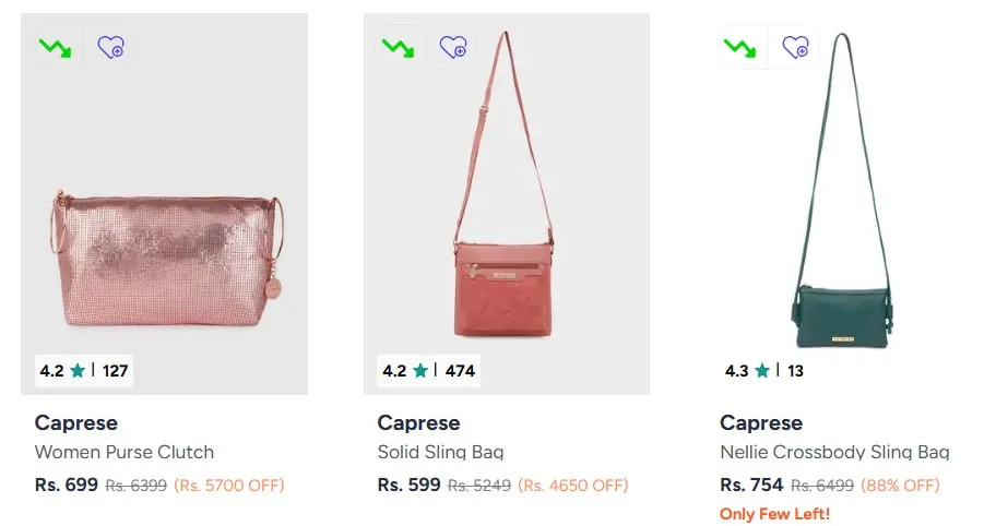 **Myntra | Upto 88% Off On Caprese Bags 💥**