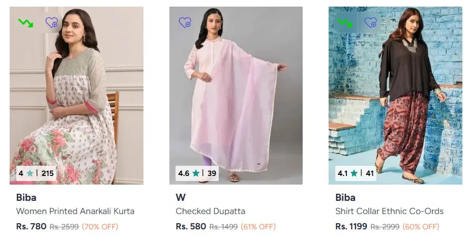 **Myntra | Upto 75% Off On Women Ethnic Wear