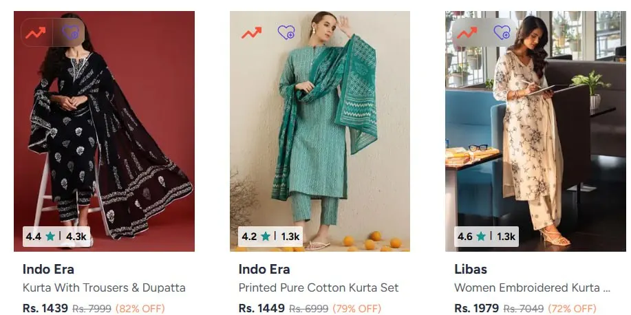**Myntra | Upto 80% Off On Libas, Indo Era Women's Ethnic Wear