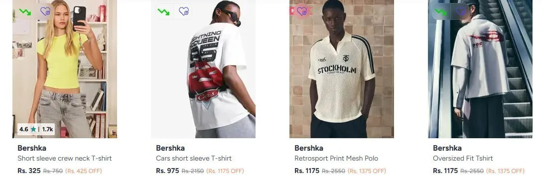 Min 50% Off - Bershka T-shirts